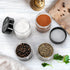 30 Pack 4 oz Foraineam Clear Plastic Jars Mini Seasoning Bottles Spice Jars with Black Flip Cap to Pour Or Shaker