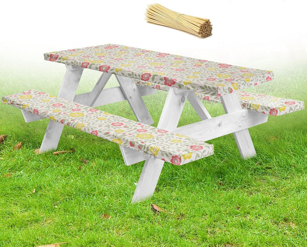 Premium Picnic Table Cover with Bench Covers Vinyl Fitted picnic table covers