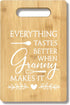 Granny Gifts Bamboo Cutting Board - Everything Tastes Better When Granny Makes It, Kitchen Decor, Gift for Granny