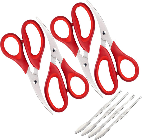 Criativo live 8 pieces 7 Professional and durable Seafood scissors crab cracker stainless steel