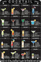 WANLIAN Cocktail Menu Retro Vintage Bar Metal Tin Sign Poster Wall Art