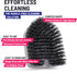 Replacement Bristle Brush Head for Extendable Tub Tile Shower Scrubber (1x Bristle Brush Gray) Non-Scratch