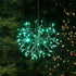 Alpine Corporation 16"H Indoor Holiday 3D Snowflake Ornament - LED Lights, Green Christmas Decoration