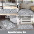 3'x5' (Grey,3'x5') Wonnitar Moroccan Indoor Door Mat - Indoor Mat for Front Door Entry, Washable Non-Slip Grey