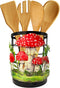 Taesun Mushroom Utensil Holder, Mushroom Kitchen Decor Utensil Organizer for Countertop, Farmhouse