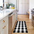 KOZYFLY Buffalo Plaid Area Rugs 27.5x43 Inches Black and White Checkered Rug, Washable Front Door Mat for Outdoor