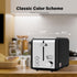 Simple Deluxe Stainless Steel Toaster, 2 Slice, Extra Wide Slot & Removable Crumb Tray, 5 Shade Options,