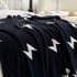 50x60 NIDITW Black Lightning Bolt Throw Blanket Ultra Soft Microfiber Fleece Lightweight Knit All Season Blanket