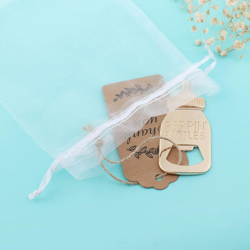 40 Pack GengGeng Baby Bottle Opener, Zinc Alloy, Bear Pattern, Baby Shower Favors, Wedding Favor, Kids Party Decor