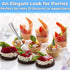 Super Elegant 200ct Plastic Tasting Forks, Mini Cocktail or Sampling Fork Set for Appetizers