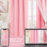 2 72 Inches Grommet W52 L72 XiDi Pink Curtains for Kids Girls Bedroom Panels Blackout Double Layer Curtains with Sheer