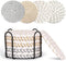 Farmhouse Coasters Set of 8 for Drinks, Absorbent Woven Coaster Set with