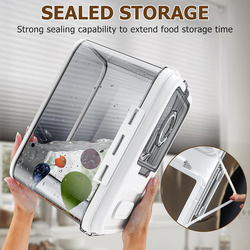 Countertop, 10L Olimingse Bread Box For Kitchen Airtight Bread Storage Container, Bread Keeper For Homemade Bread
