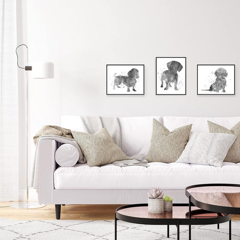 Summit Designs Dachshund Wall Art Set of 4 (8x10) Unframed Prints – Cute Dog-Themed Decor for Kids’ Rooms and Dog Lovers
