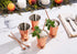 Sol Living Mint Julep Cups Set of 4, 12 oz Stainless Steel Lining Copper Cups for Cocktails and Mixed Drinks Barware Set
