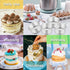TeamFar 4 Inch Cake Pan, 4 Pcs Mini Cake Pan Round Tier Baking Tins Set, Stainless Steel, Healthy & Sturdy