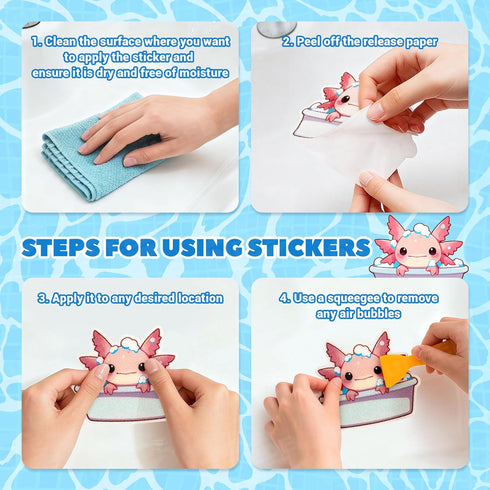 17PCS UNEEDE Kids Bathtub Mat with Non Slip Bathtub Stickers, Non Slip Shower Mat for Toddlers, Washable Anti Slip Tub