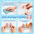 17PCS UNEEDE Kids Bathtub Mat with Non Slip Bathtub Stickers, Non Slip Shower Mat for Toddlers, Washable Anti Slip Tub