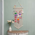 Mkono Macrame Hair Bow Holder, Hanging Clips Hanger Organizer for Baby Girls Room, Ivory (Clips Not Included)