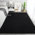Keeko Soft Area Rugs for Bedroom Living Room, 2x3 Black Modern Low Pile Fluffy Small Rug Door Mat