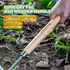 15.2'' Berry&Bird Triangle Hand Hoe, Winged Weeder Garden Hoes with Short Wood Handle, Gardener Stainless Steel Warren