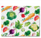 CounterArt Delicious Veggies 3mm Heat Tolerant Tempered Glass Cutting Board 10” x 8”, Dishwasher Safe, Manufactured in
