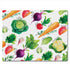 CounterArt Delicious Veggies 3mm Heat Tolerant Tempered Glass Cutting Board 10” x 8”, Dishwasher Safe, Manufactured in