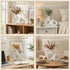 Set 2, 8.5in White Heart Shaped Hollow Ceramic Vase of Modern Nordic Boho Style Vases Home Decor for Table Centerpiece
