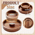 Tioncy Pistachio Snack Bowl with Shell Storage Magnetic Hold Wood Double Layer Pistachio Bowl with Shell Holder