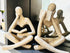 2 Pcs Home Decor Sandstone Reading Thinker Statue Modern Figurines Abstract Aesthetic Sculpture Thinker Statuettes