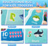 4x6ft ABC Kids Ocean Rug for Playroom, Alphabet Classroom Rug, Educational Kids Play Mat with Number Shape Animal
