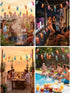 8.5Ft 10 Summer Multicolor Beach Flip Flop String Lights, Beach Themed Outdoor Party Lights with Multicolor Slipper