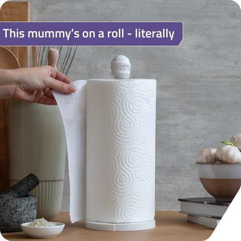 Mummy Peleg Design Tangled Joe - Fun Kitchen Gadget, Cute Paper Towel Holder with Design, Cool and Decorative Kitchen