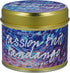 Bomb Cosmetics Passionfruit Fandango Scented Tin Candle, Passionfruit & Citrus Zest Fragrance, 30-35 Hour Burn