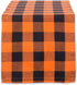 DII Buffalo Check Collection Classic Farmhouse Table Runner, Orange & Black, 14x72