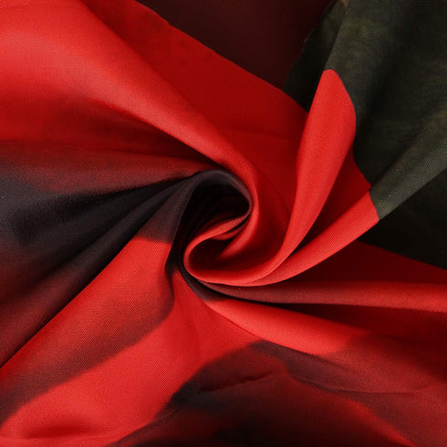 LIVILAN Red Shower Curtain for Bathroom, Black and Red Rose Shower Curtain with Hooks, 72" W x 84" H