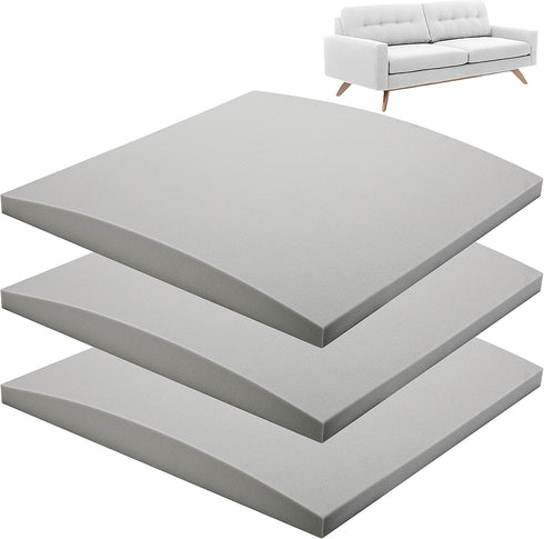 moonoom 22"x22" Couch Cushion Support, Grey Sofa Cushion Sagging Repair, Curved High Density