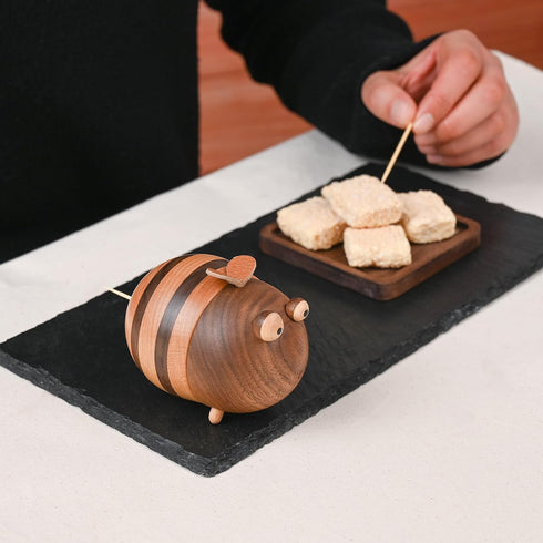 Bee Toothpick Holder Dispenser - Unique Kitchen Gadgets for Home Decor, Cute Accessories for Bee Lovers, Includes 150