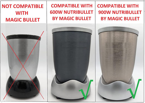 Blendin Replacement Parts for Nutribullet 600W, 900W, Includes 2 Colossal Cups and 2 Flip Top Lids