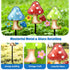 Set 3, 10, LEGIFO Garden Decor Mushroom Stakes of Metal & Glass Outdoor Mushroom Stake for Backyard Lawn Decor, Funny