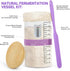 41OZ 2 Sourdough Starter Kit - Glass Starter Jar, Cotton Rope Banneton Bread Proofing Basket, Sour Dough Kit Tools