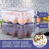6 6 Pieces Grid Egg Carton Camping Plastic Portable Egg Box Container for Refrigerator Storage Crisper Holder Carriage