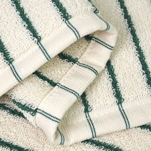 12 Pack, 13 13 Jacquotha Striped Cotton Washcloths x - Soft Wash Cloths for Bathroom, Kitchen, Gym, Face, Green