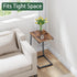 LAKEMID C-Shaped End-Table - Side Table for Couch,Curved Support Legs, Slide Under Couch Table for Sofa, TV Tray Table