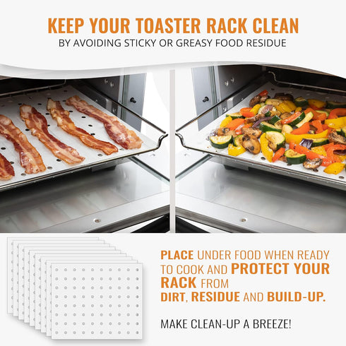 Parchment Paper Sheets for Toaster Oven, 10 x 12 Precut Non-Stick Oven Liners for Baking and Cooking