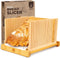 Bread Slicers for Homemade Bread, HDPE Base and Maple Fingers, 4 Thicknesses for Uniform Slices, Foldable Guide