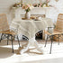 36 36 inch, Small Square Tablecloth x Boho Linen Table Cover for Round Coffee Table, Side End Bedside, Nightstand Cover