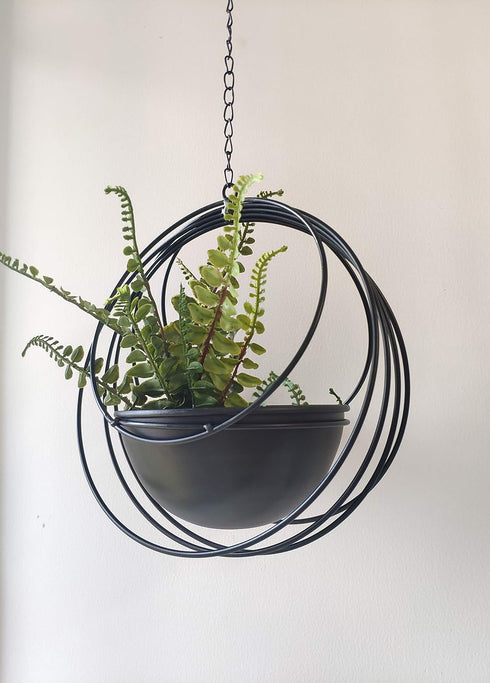 YISSEN RISEON Boho Metal Plant Hanger,Metal Geometric Hanging Planter, Modern Planter, Mid Century Air Plant Holder