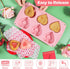 Webake Silicone Heart Cake Mold, 6-Cavity Mini Heart Shaped Cake Pans, Pack of 2