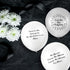 Gejoy 60 Pieces Memorial Balloons for Funeral Remembrance, White and Silver Balloons for Celebration of Life